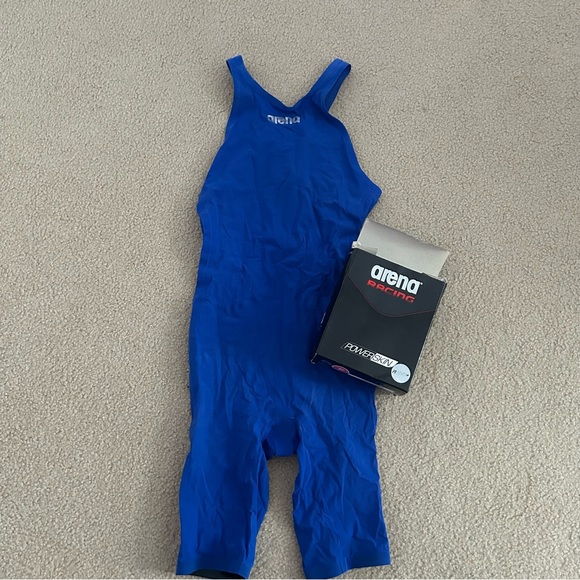 Arena Women's Powerskin R Evo+ Short Leg Swimsuit in Electric Blue - for Racing - Picture 3 of 7